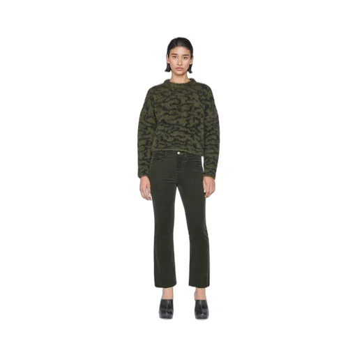 Frame Le Crop Mid-Rise Cropped Trousers
