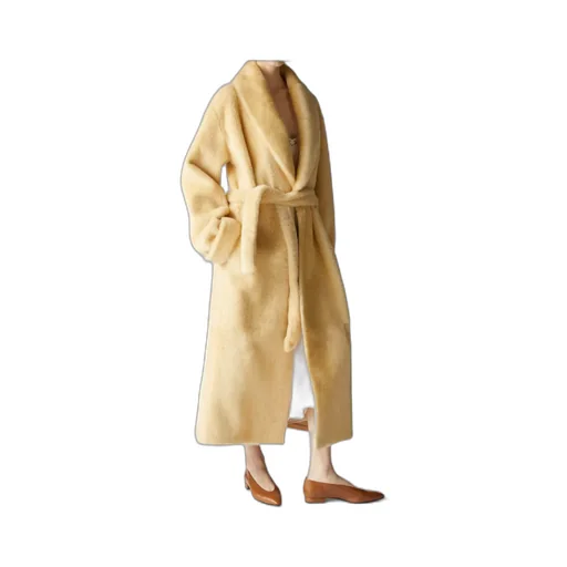 Long-Sleeved Lapel Coat