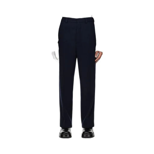 Ami Paris Straight-Leg Pleat-Detailed Trousers