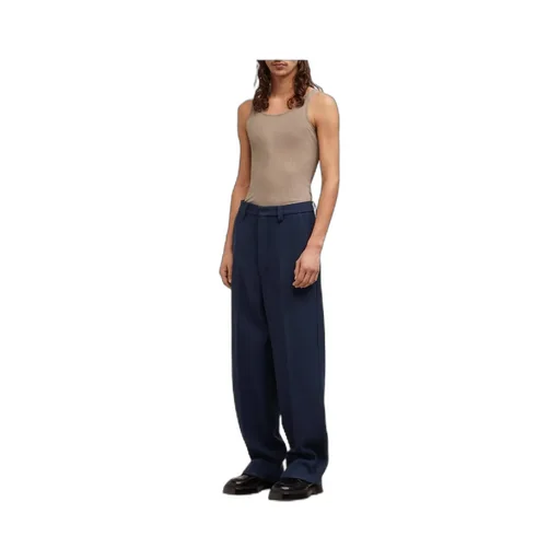 Ami Paris Straight-Leg Pleat-Detailed Trousers