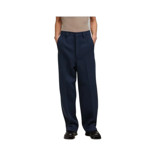 Ami Paris Straight-Leg Pleat-Detailed Trousers