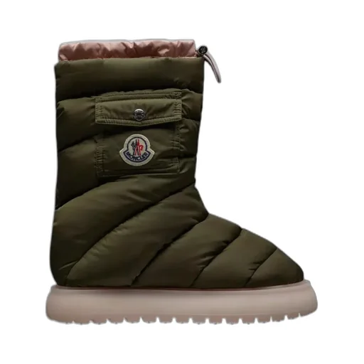 Moncler Logo Patch Puffer Boots