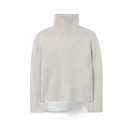 High-Necked Wool Sweater