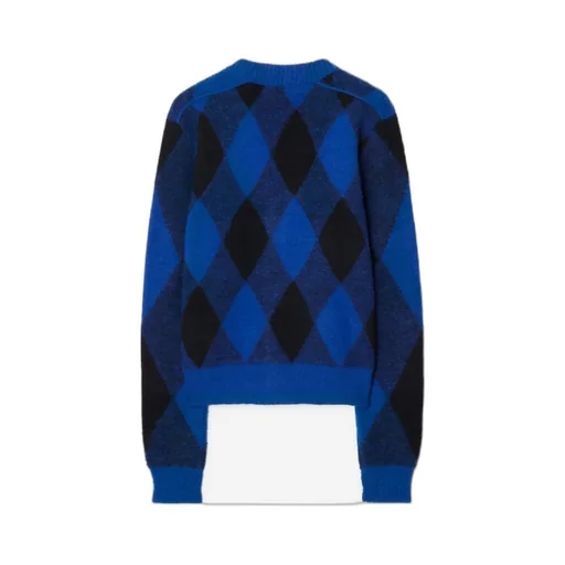 Burberry Argyle Button-Up Knitted Cardigan