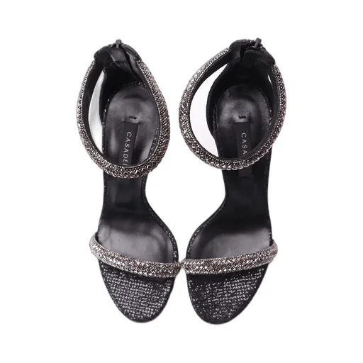 Scarlet 110Mm Glitter Leather Sandals