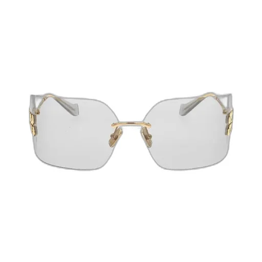 Miu Miu Eyewear Logo-Plaque Oversize-Frameless Sunglasses