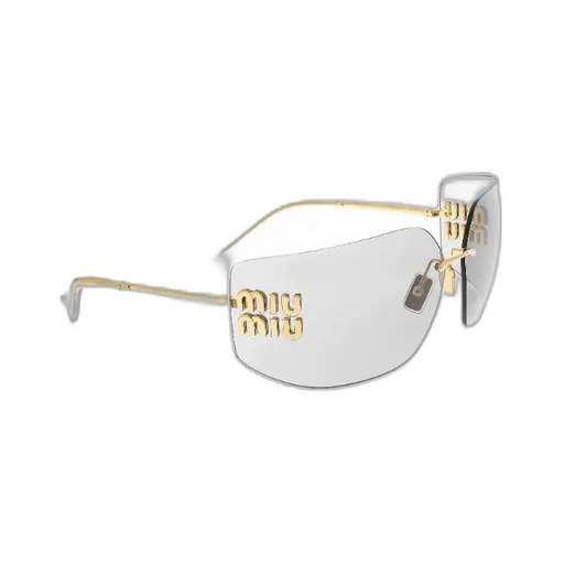 Miu Miu Eyewear Logo-Plaque Oversize-Frameless Sunglasses