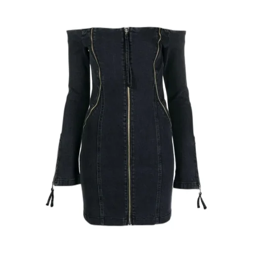 Long-Sleeved Zipper Dress