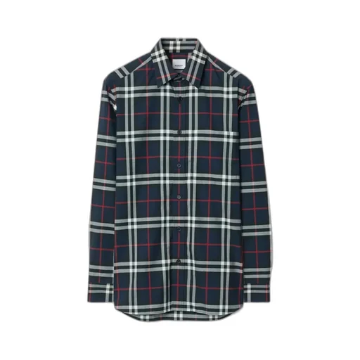 Burberry Check-Pattern Long Sleeved Shirt