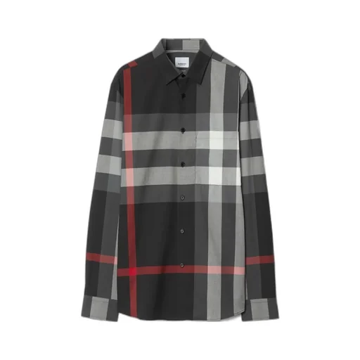 Burberry Check-Pattern Long Sleeved Shirt