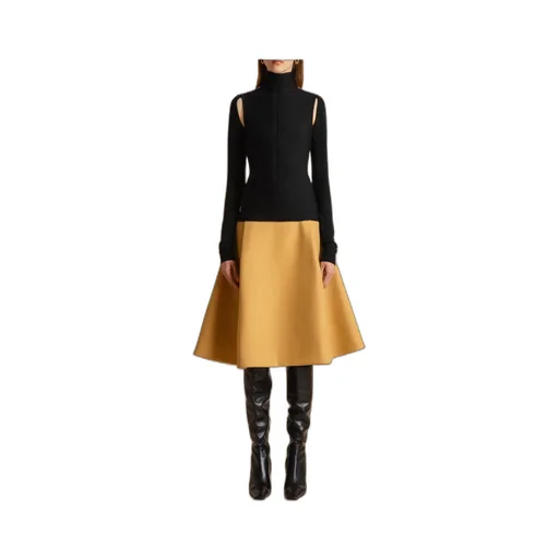 Khaite Turtleneck Cut-Out Detailed Top