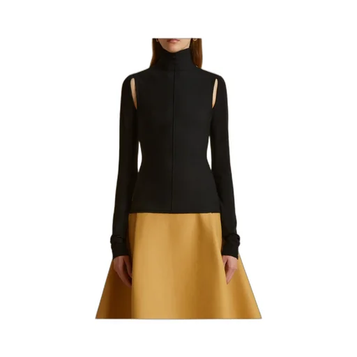 Khaite Turtleneck Cut-Out Detailed Top