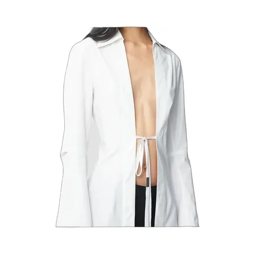 Ann Demeulemeester Dart Detailed Tie-Fastened Shirt