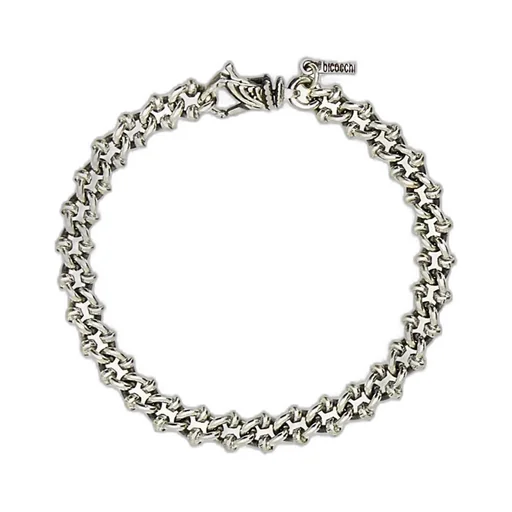 Emanuele Bicocchi Logo Plaque Knot Chain Bracelet