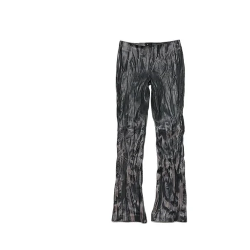 Faded-Effect Flared Trousers