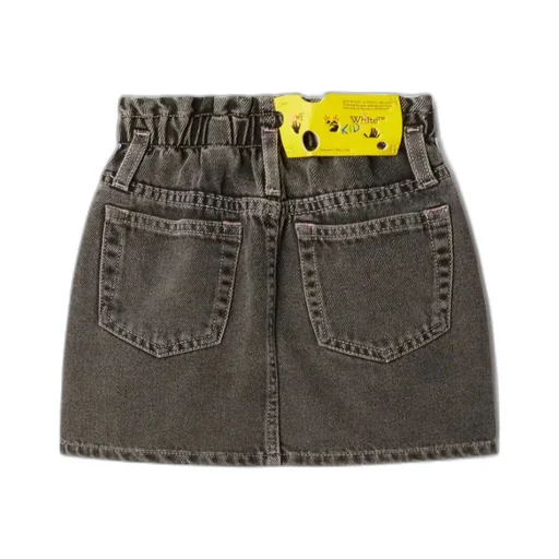 Logo-Tape Denim Skirt