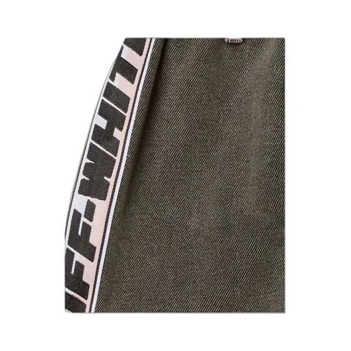 Logo-Tape Denim Skirt