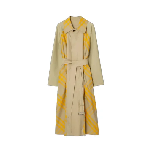 Burberry Checked Belted-Waist Reversible Trench Coat