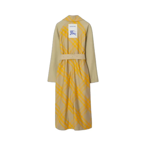 Burberry Checked Belted-Waist Reversible Trench Coat