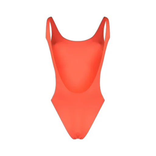 Printed Backless One-Piece Swimsuit