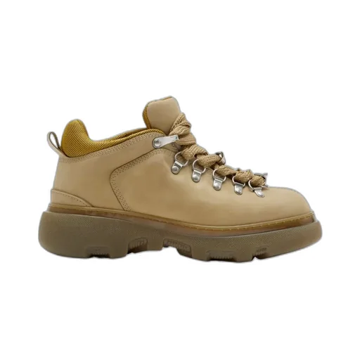 Burberry Round-Toe Chunky-Sole Lace-Up Boots