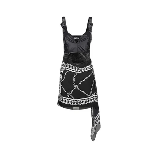 Versace Jeans Couture Scarf Detail Sleeveless Mini Dress