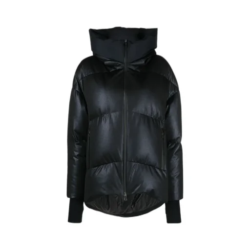 Hooded Feather-Down Coat
