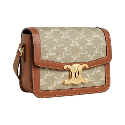 Teen Triomphe Bag In Triomphe Canvas And Calfskin