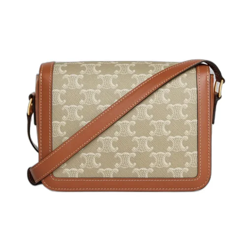 Teen Triomphe Bag In Triomphe Canvas And Calfskin