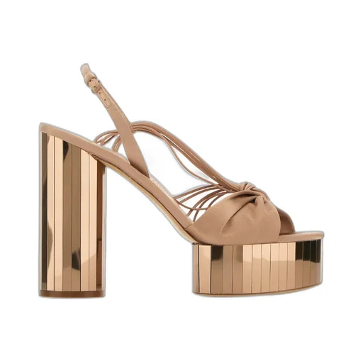 Salvatore Ferragamo Mirrored Heel Platform Sandals