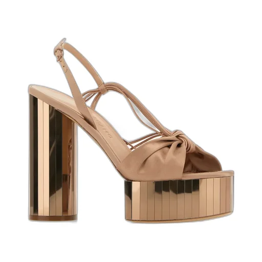 Salvatore Ferragamo Mirrored Heel Platform Sandals