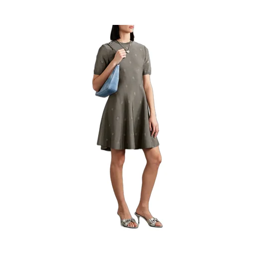 4G-Motif Flared Minidress