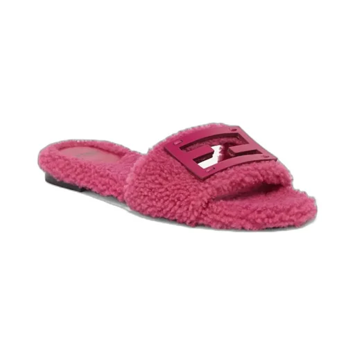 Pink Sheepskin Slides