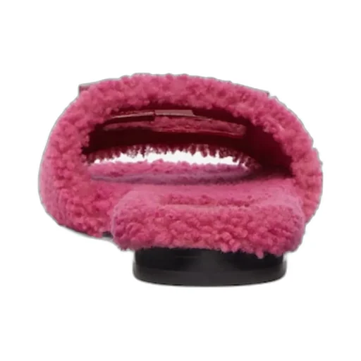 Pink Sheepskin Slides