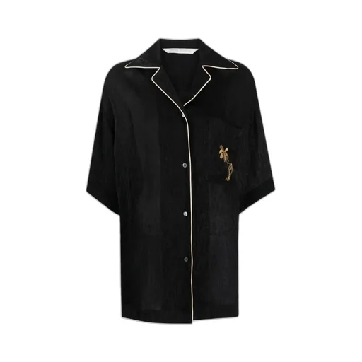 Palm Angels Soireé Logo-Embroidered Button-Up Shirt