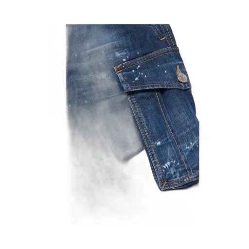 Logo Stretch Waist-Rimmed Jeans