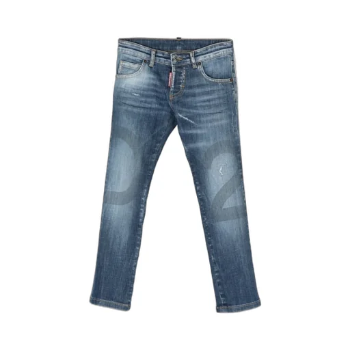 Dsquared2 Kids Cool Guy Mid-Rise Distressed Skinny Jeans