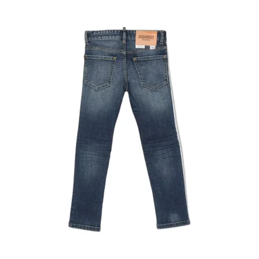 Faded Imitation Denim Pants