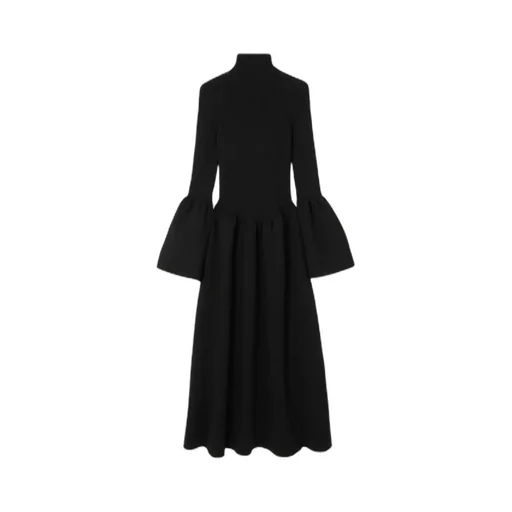 Long-Sleeved High-Necked Dress
