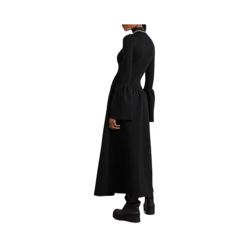 Long-Sleeved High-Necked Dress