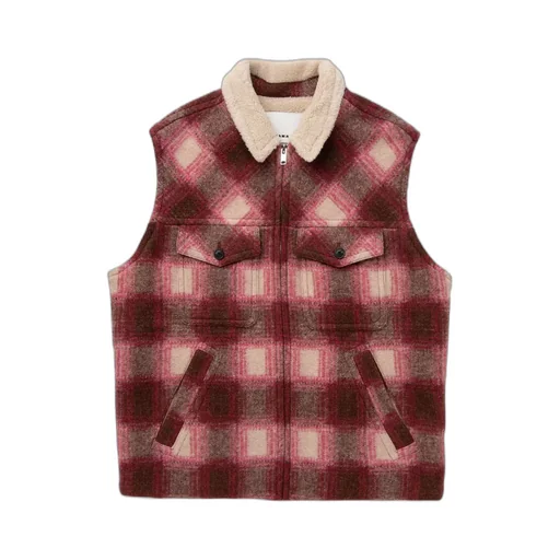 Isabel Marant Plaid Checked Zip-Up Gilet