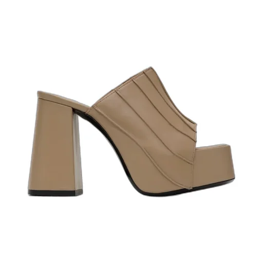 Splicing Design High-Heeled Sandals
