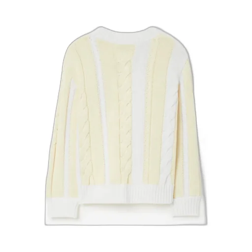 Cable-Knit Wool-Cotton Jumper