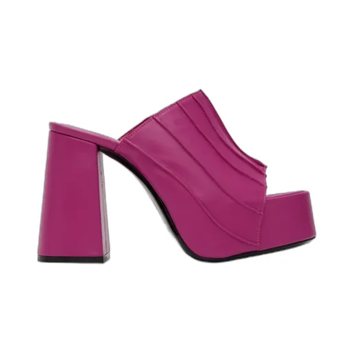 Embossed High-Heeled Sandals