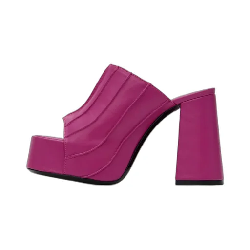 Embossed High-Heeled Sandals