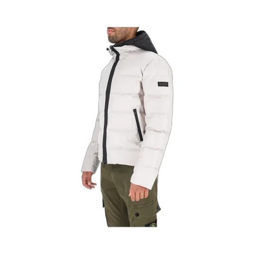 Logo-Patch Padded Hooded Jacket