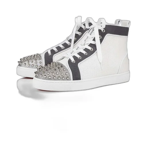 Lou Spikes High-Top Leather Sneakers