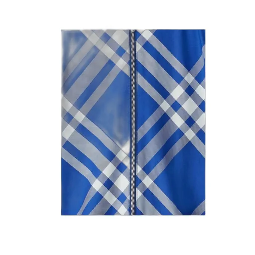 Burberry Check-Pattern Hooded Zip-Up Jacket