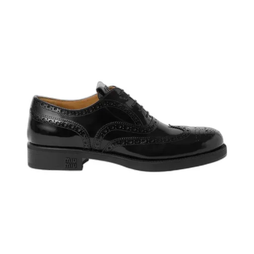 Church's X Miu Miu Brushed Leather Oxford Brogue Shoes