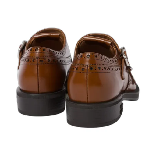 Church's X Miu Miu Brushed Leather Double Monk Brogue Shoes